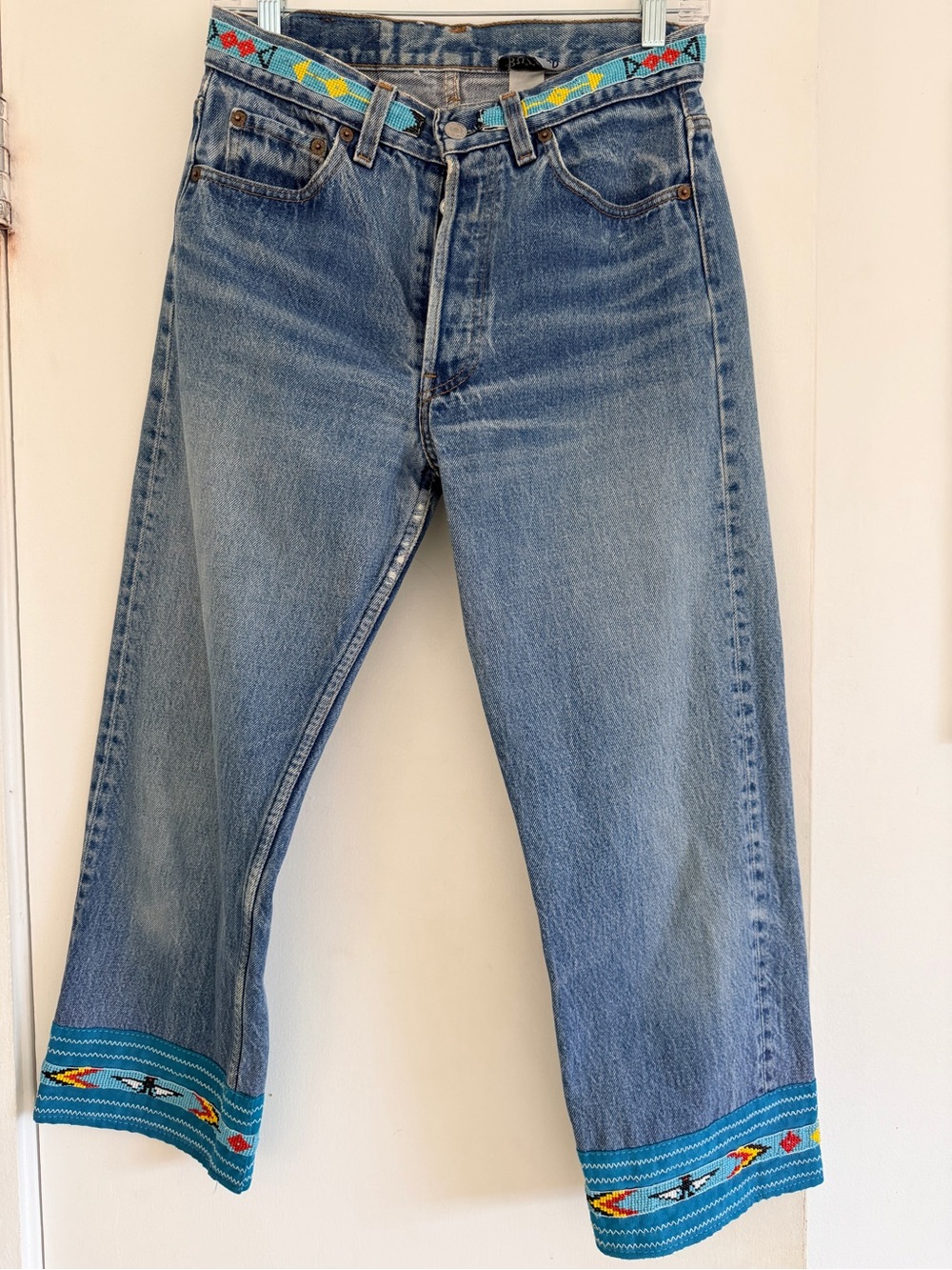 90'S Buzz 18 LEVI'S 501 BEADED EMBELLISHED Jeans